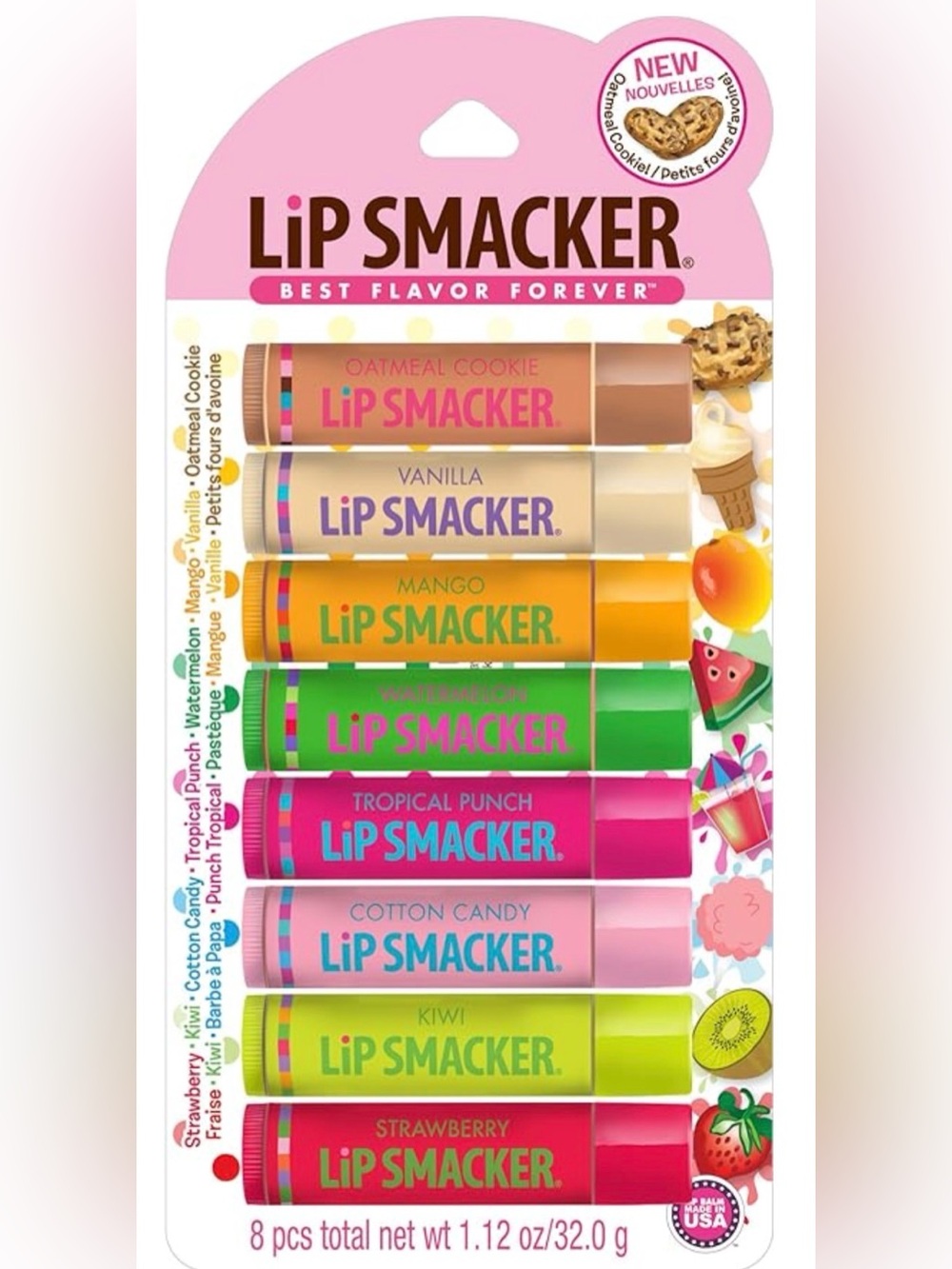 Lip Smacker 8-Pack Flavored Lip Balm Set